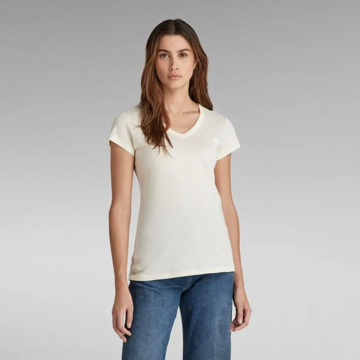 Tops and Tshirts Women GStar RAW Eyben Slim TShirt Papyrus