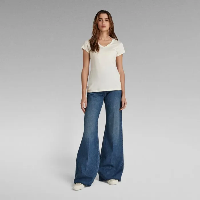 Tops and Tshirts Women GStar RAW Eyben Slim TShirt Papyrus