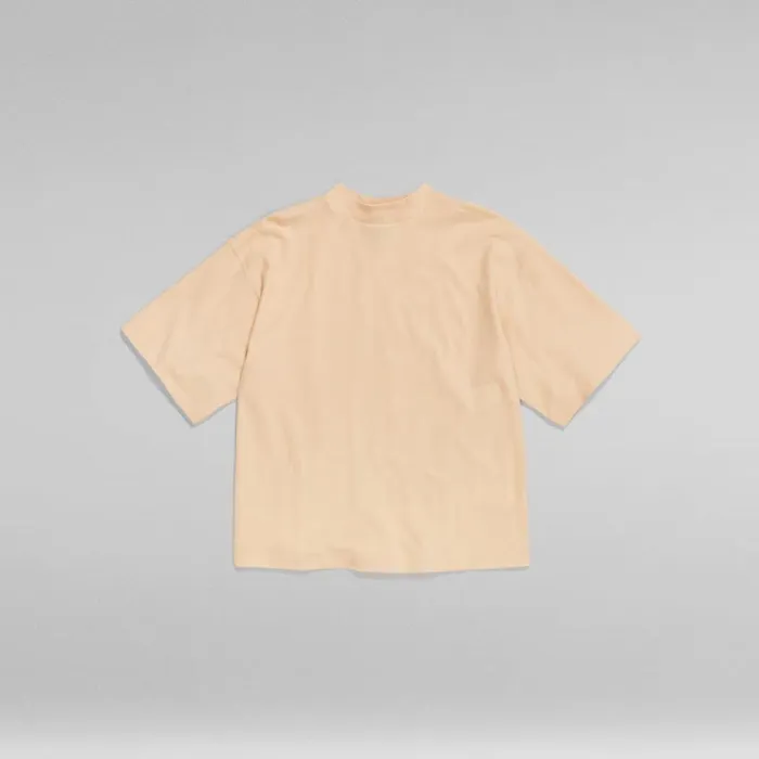 Tops and Tshirts Women GStar RAW Mock Neck Loose Top Ivory Cream