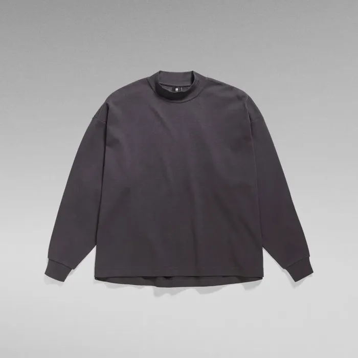 Tops and Tshirts Women GStar RAW Moto Logo XXL Mock Top Shadow