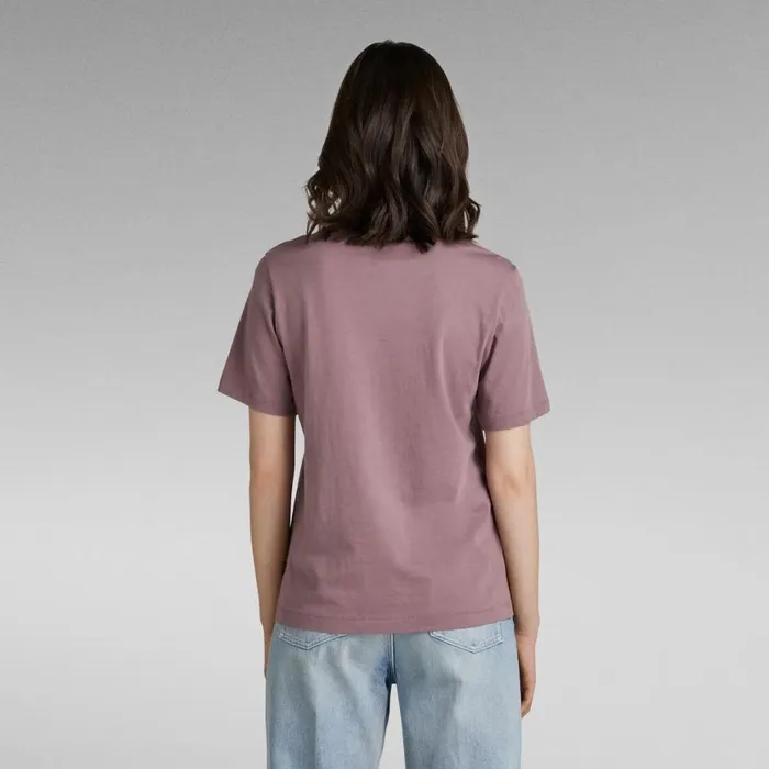 Tops and Tshirts Women GStar RAW Originals Label TShirt Grape Shake