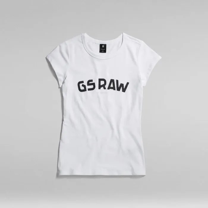 Tops and Tshirts Women GStar RAW Slim Chest Print Top White
