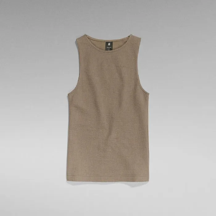 Tops and Tshirts Women GStar RAW Tank Top 3D Rib Deep Walnut