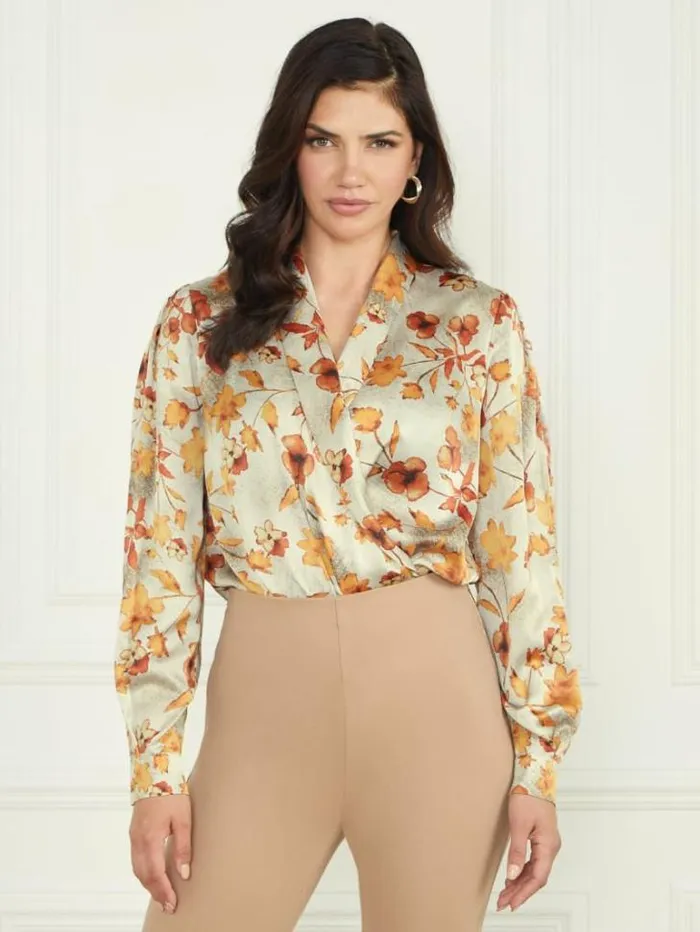 Tops And Sweaters Women Marciano Autumn Dusk Bodysuit Autumn Dusk Print