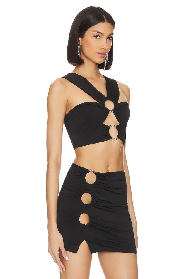 Trinity Crop Top Black Women Lovers and Friends Tops