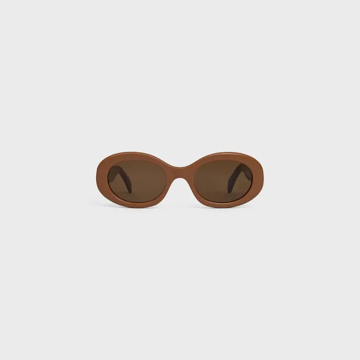 Triomphe 01 Sunglasses In Acetate Camel Women CELINE SUNGLASSES