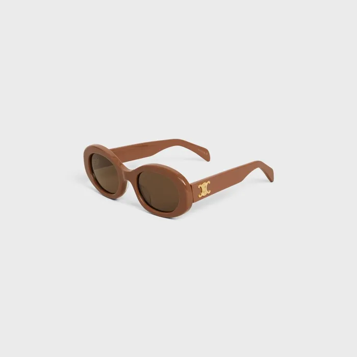 Triomphe 01 Sunglasses In Acetate Camel Women CELINE SUNGLASSES Triomphe 01 Sunglasses In Acetate Camel Women CELINE SUNGLASSES