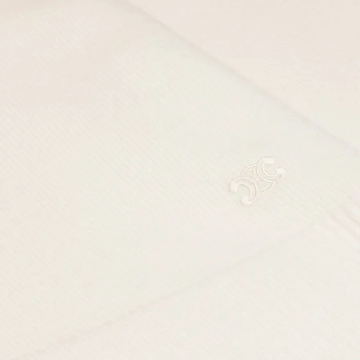 Triomphe Cropped Sweater In Heritage Cashmere Off White Women CELINE KNITWEAR