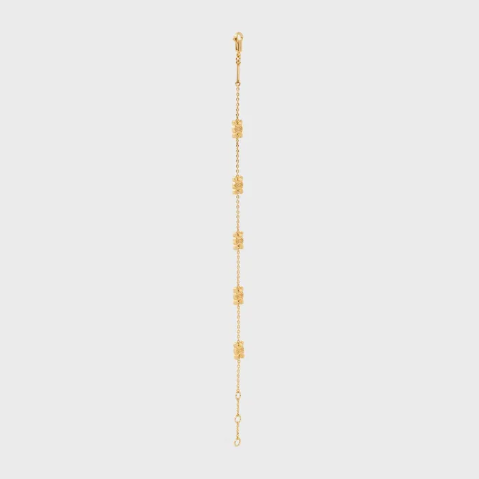 Triomphe Mini Triomphe Bracelet In Brass With Gold Finish Gold Women CELINE BRACELETS Triomphe Mini Triomphe Bracelet In Brass With Gold Finish Gold Women CELINE BRACELETS