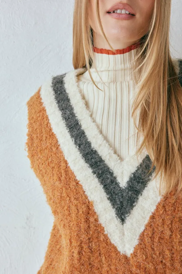 Vests Women VRG GRL Macy Knit Vest Burnt Orange Vests Women VRG GRL Macy Knit Vest Burnt Orange