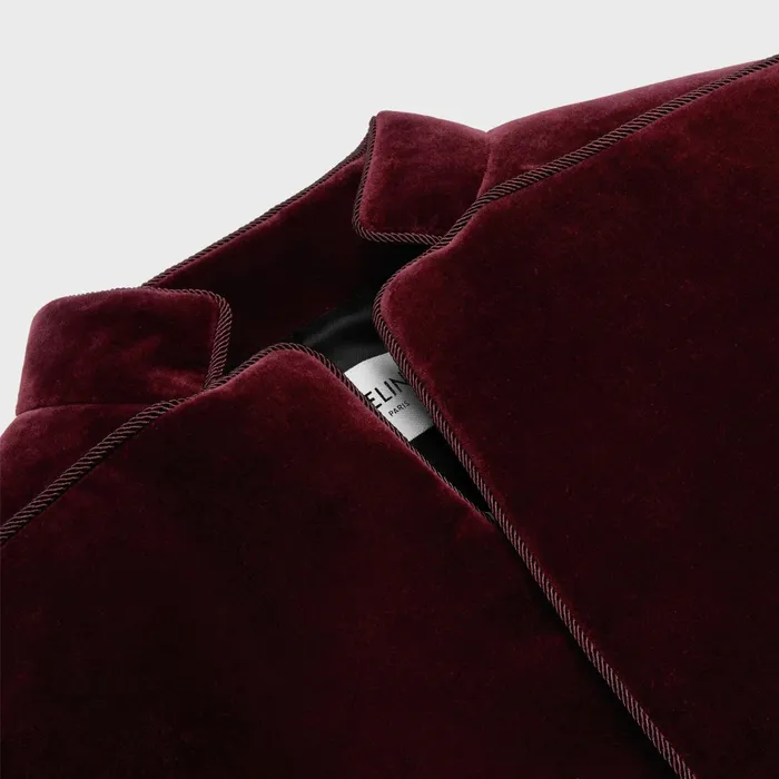 Victorian Jacket In Cotton Velvet Bordeaux Women CELINE JACKETS