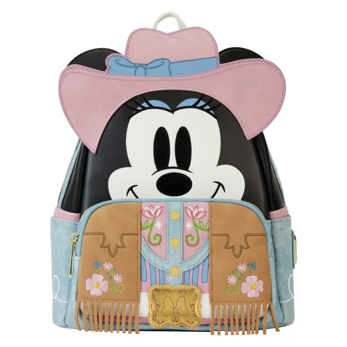 Western Minnie Mouse Cosplay Mini Backpack Unisex Loungefly Backpacks