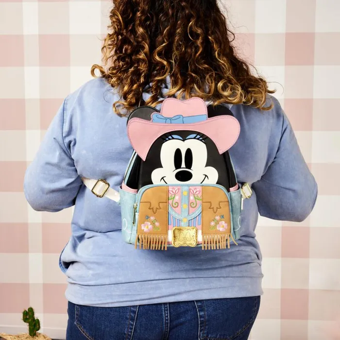 Western Minnie Mouse Cosplay Mini Backpack Unisex Loungefly Backpacks Western Minnie Mouse Cosplay Mini Backpack Unisex Loungefly Backpacks