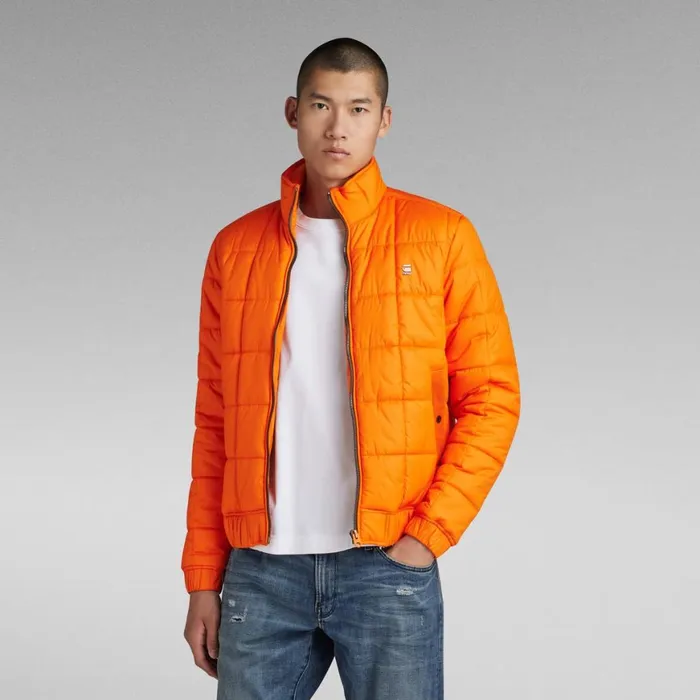 Winter Coats Men GStar RAW Meefic Quilted Jacket Signal Orange