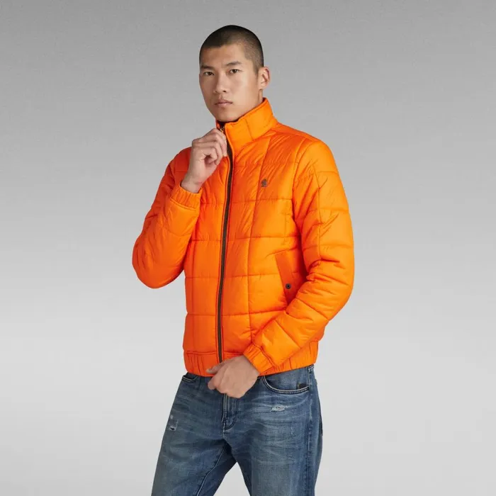 Winter Coats Men GStar RAW Meefic Quilted Jacket Signal Orange