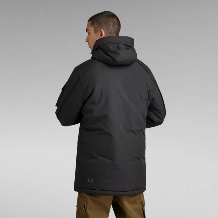 Winter Coats Men GStar RAW Vodan Padded Hooded Parka Dark Black