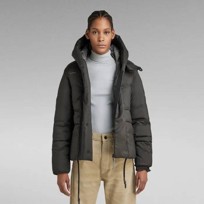 Winter Coats Women GStar RAW G 8211 Whistler Short Padded Jacket Dark Black
