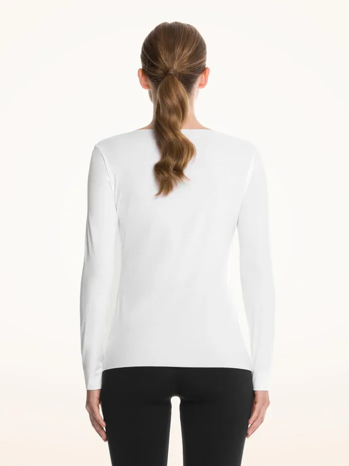 Wolford Aurora Pure Pullover White Women Longsleeved Tops