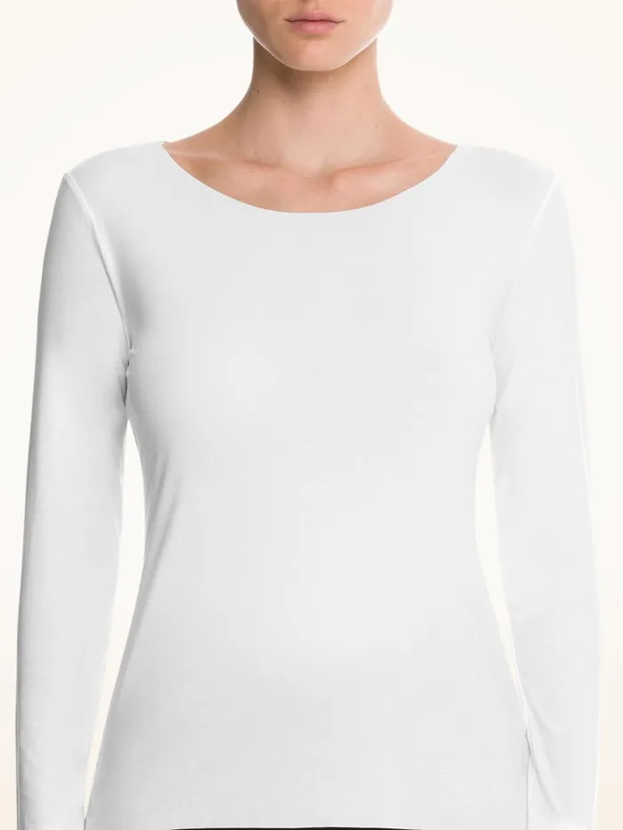 Wolford Aurora Pure Pullover White Women Longsleeved Tops