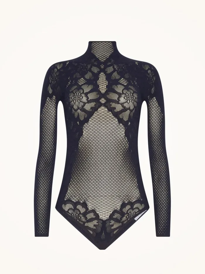Wolford Lace Tattoo Body Deep Night Women Longsleeve Bodies