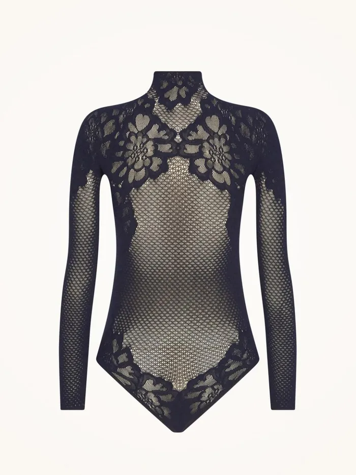 Wolford Lace Tattoo Body Deep Night Women Longsleeve Bodies