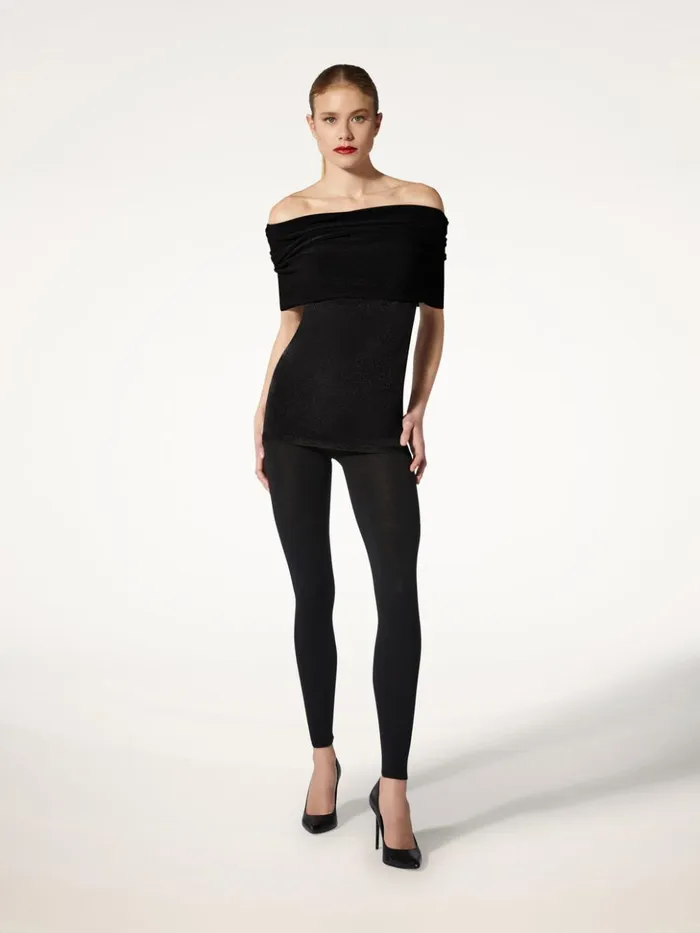 Wolford The WOW WOOLFORD LEGGINGS Black Logo Women Athleisure Leggings