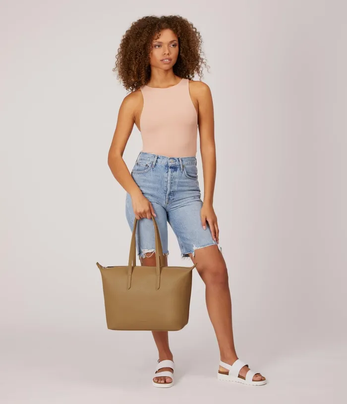 Women Abbi Vegan Tote Bag 8211 Purity Black Matt and Nat Totes