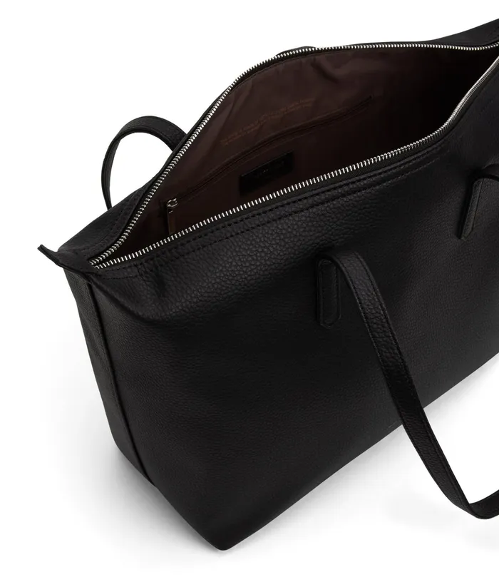Women Abbi Vegan Tote Bag 8211 Purity Black Matt and Nat Totes