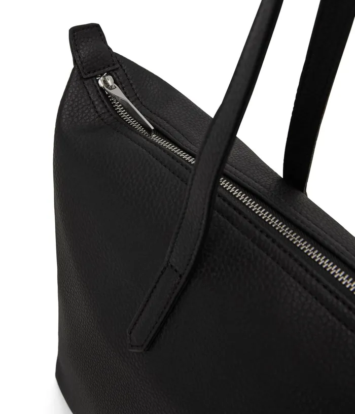 Women Abbi Vegan Tote Bag 8211 Purity Black Matt and Nat Totes