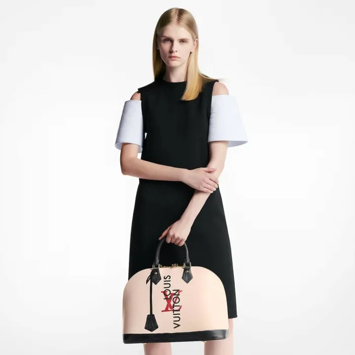 Women Alma Bag Louis Vuitton Louis Vuitton BeigeBlack M23598 Alma GM 8211 Louis Vuitton Handbag Store