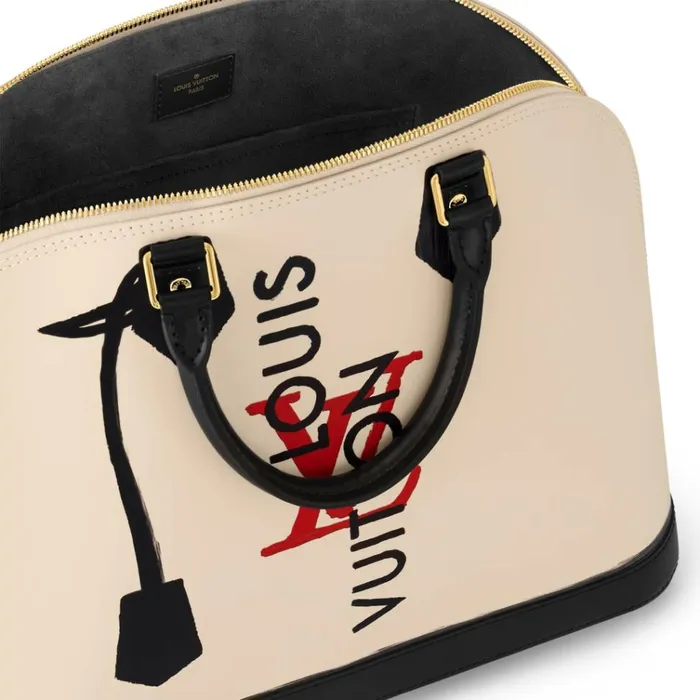 Women Alma Bag Louis Vuitton Louis Vuitton BeigeBlack M23598 Alma GM 8211 Louis Vuitton Handbag Store