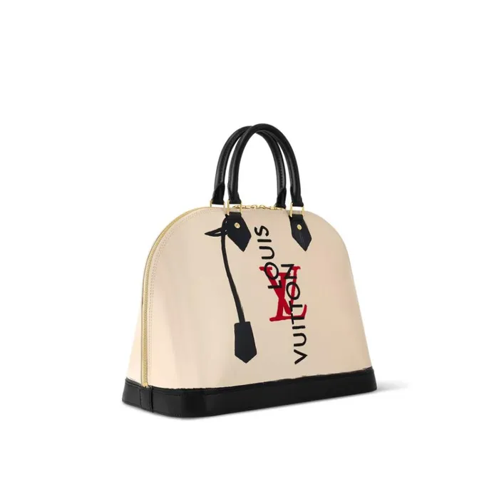 Women Alma Bag Louis Vuitton Louis Vuitton BeigeBlack M23598 Alma GM 8211 Louis Vuitton Handbag Store