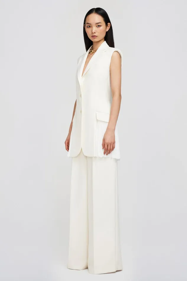 Women Arbor Vest Natural White Jonathan Simkhai Tops and Bodysuits