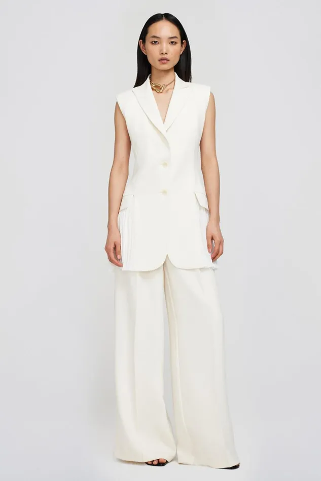 Women Arbor Vest Natural White Jonathan Simkhai Tops and Bodysuits