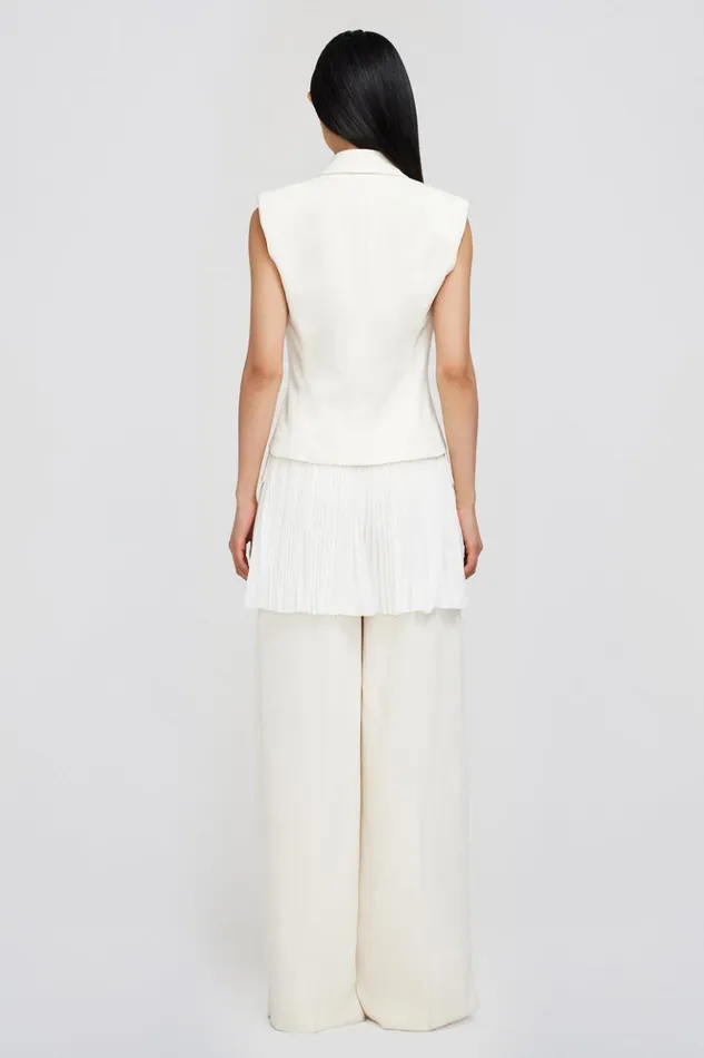 Women Arbor Vest Natural White Jonathan Simkhai Tops and Bodysuits