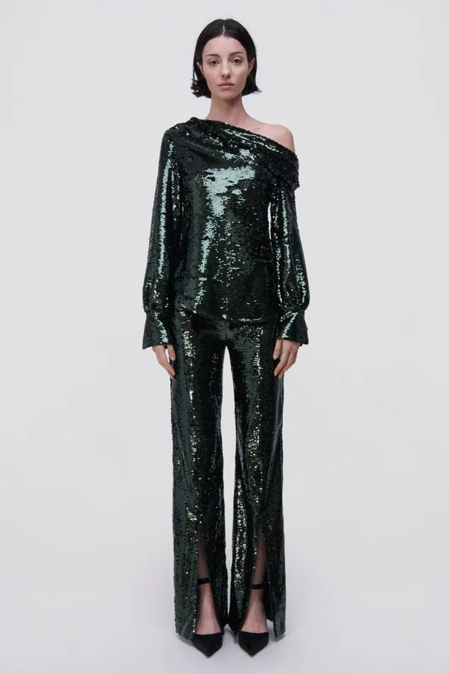 Women Ariah Pant Emerald Jonathan Simkhai Pants and Bottoms