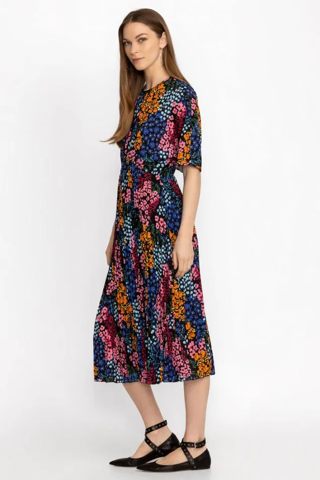 Women ASTRID PLEATED TEA LENGTH DRESS Astrid Johnny Was Dresses Women ASTRID PLEATED TEA LENGTH DRESS Astrid Johnny Was Dresses