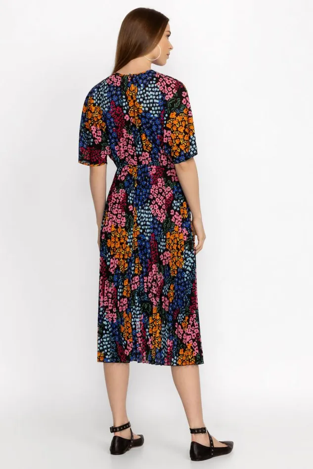 Women ASTRID PLEATED TEA LENGTH DRESS Astrid Johnny Was Dresses Women ASTRID PLEATED TEA LENGTH DRESS Astrid Johnny Was Dresses