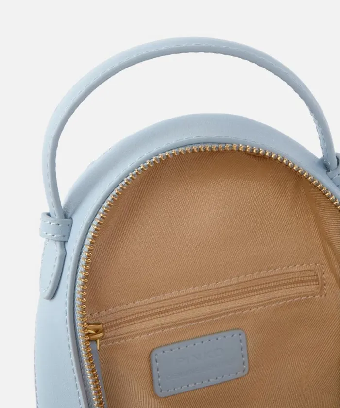 Women Backpacks Pinko Love Bag Mini Matelass Leather Backpack Lightblueantique Gold Women Backpacks Pinko Love Bag Mini Matelass Leather Backpack Lightblueantique Gold