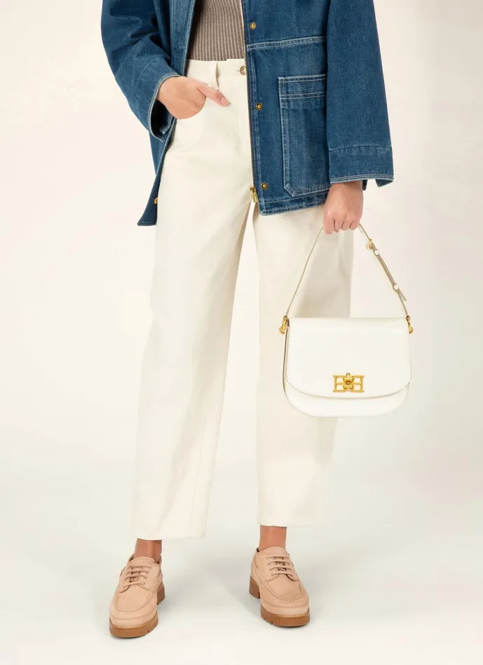 Women Bally Crossbody Bags Beckie 8211 Leather CrossBody Bag In Bone