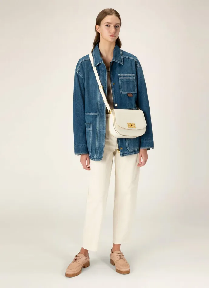 Women Bally Crossbody Bags Beckie 8211 Leather CrossBody Bag In Bone