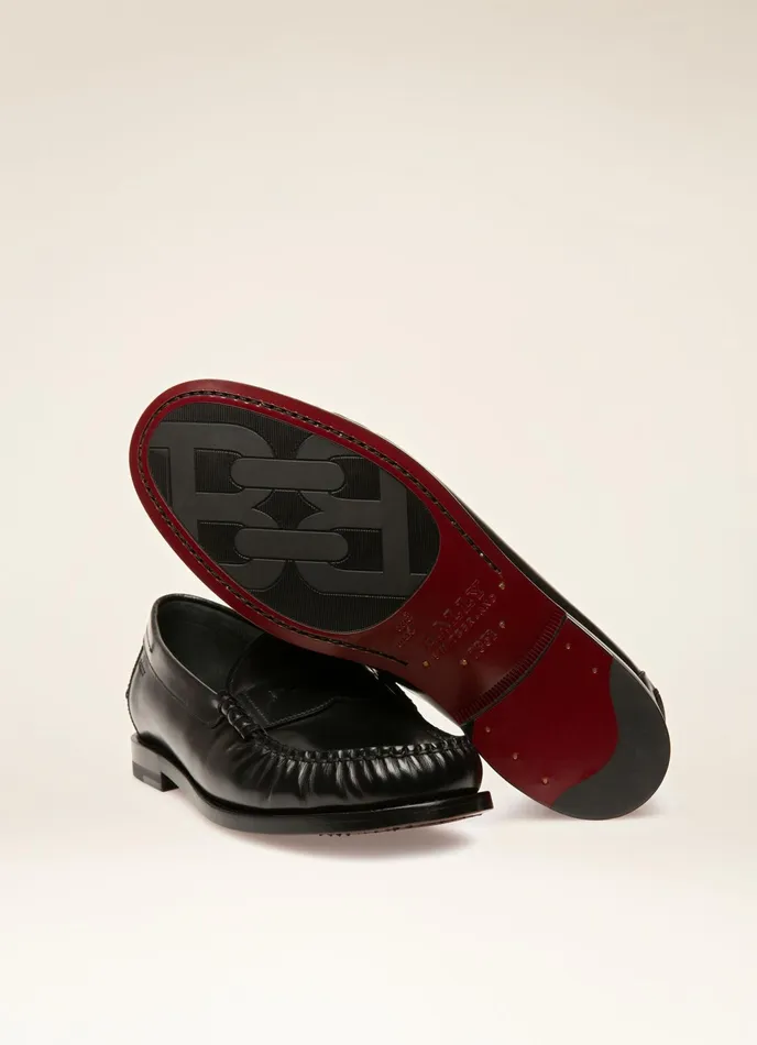 Women Bally Flats and Moccasins Coelo 8211 Leather Moccasins In Black
