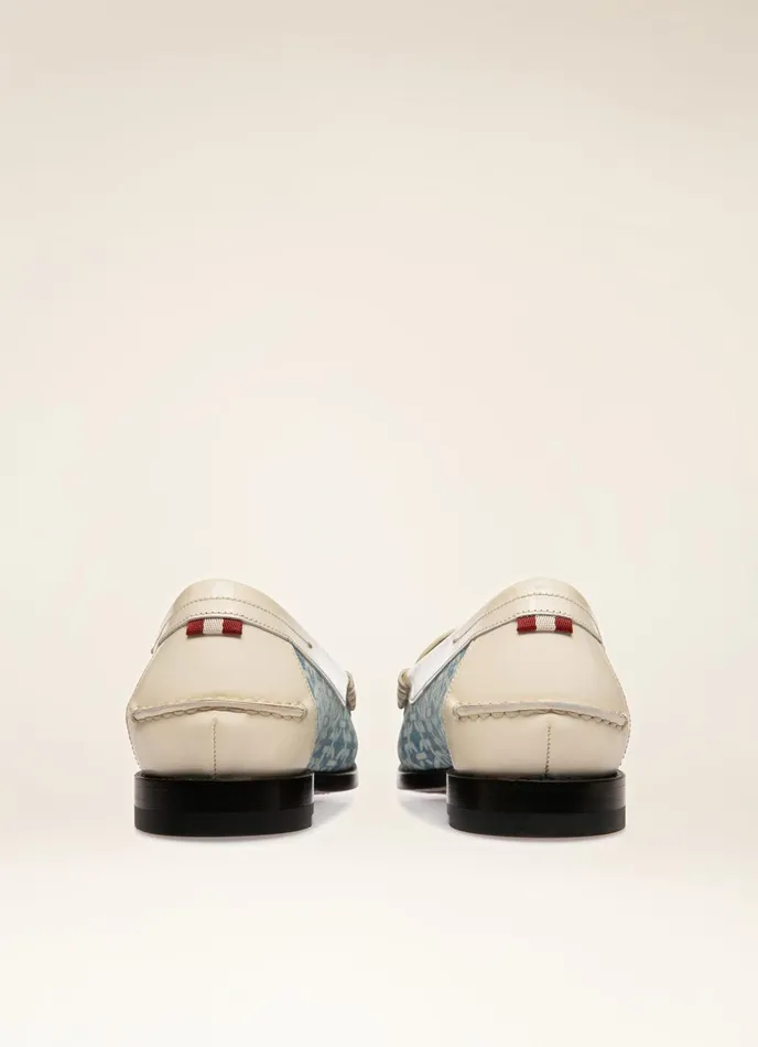 Women Bally Flats and Moccasins Coelo 8211 Organic Cotton Denim Mocassins In Blue