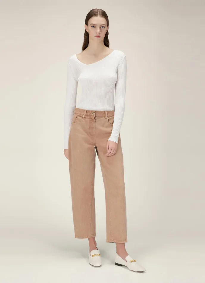 Women Bally Flats and Moccasins Darcie 8211 Leather Loafers In Bone