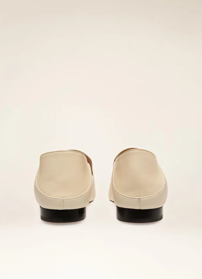 Women Bally Flats and Moccasins Darcie 8211 Leather Loafers In Bone