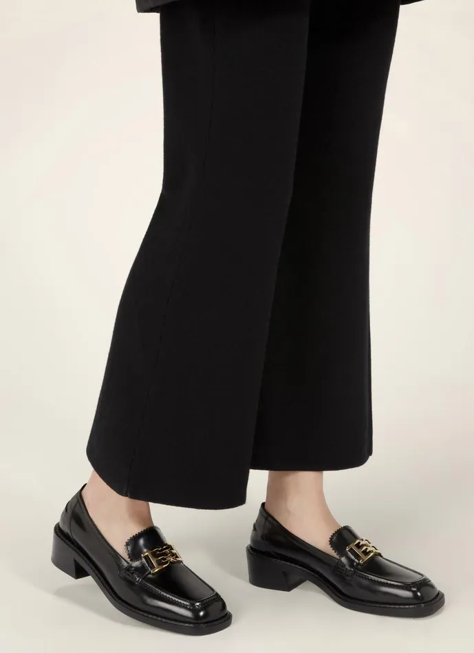 Women Bally Flats and Moccasins Ellyane 8211 Leather Mocassins In Black