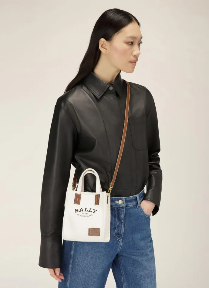 Women Bally Mini And Belt Bags Crystalia XS 8211 Fabric Minibag In Natural