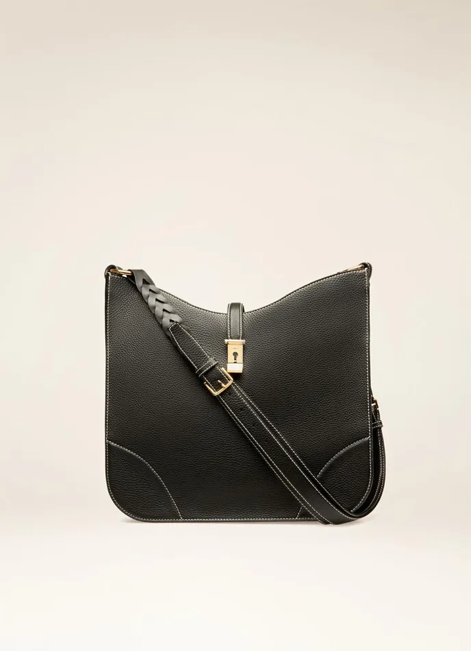 Women Bally Shoulder Bags Lavynia 8211 Leather Hobo Bag In Black