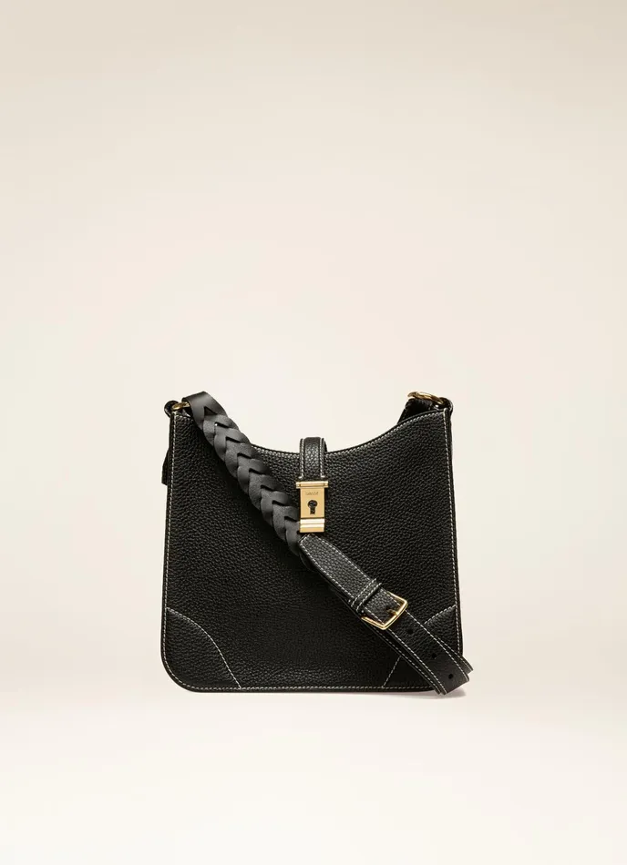 Women Bally Shoulder Bags Lavynia Small 8211 Leather Hobo Bag In Black
