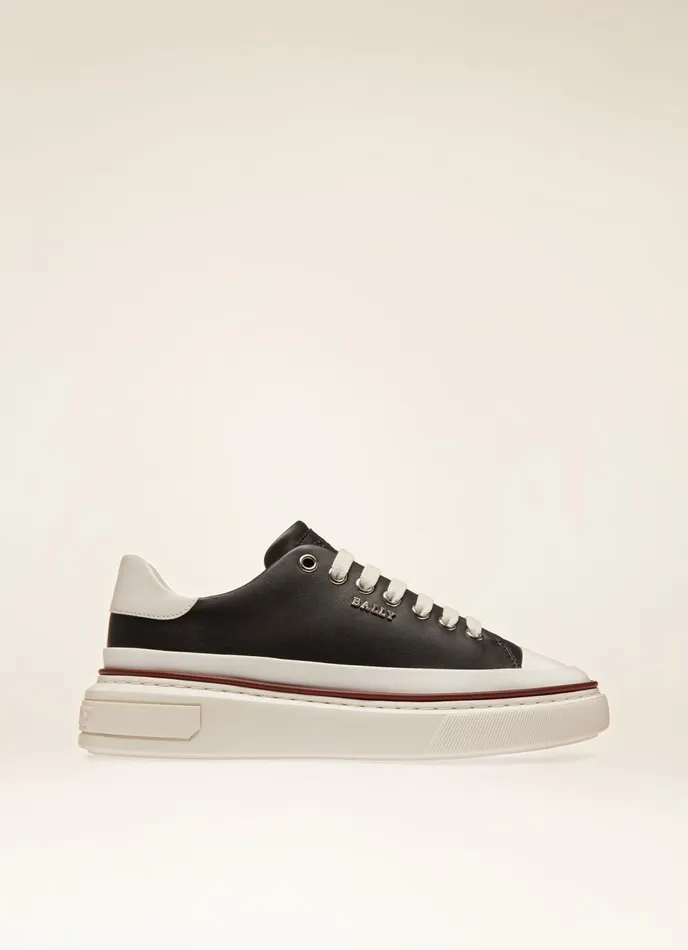 Women Bally Sneakers Maily 8211 Leather Sneakers In Black